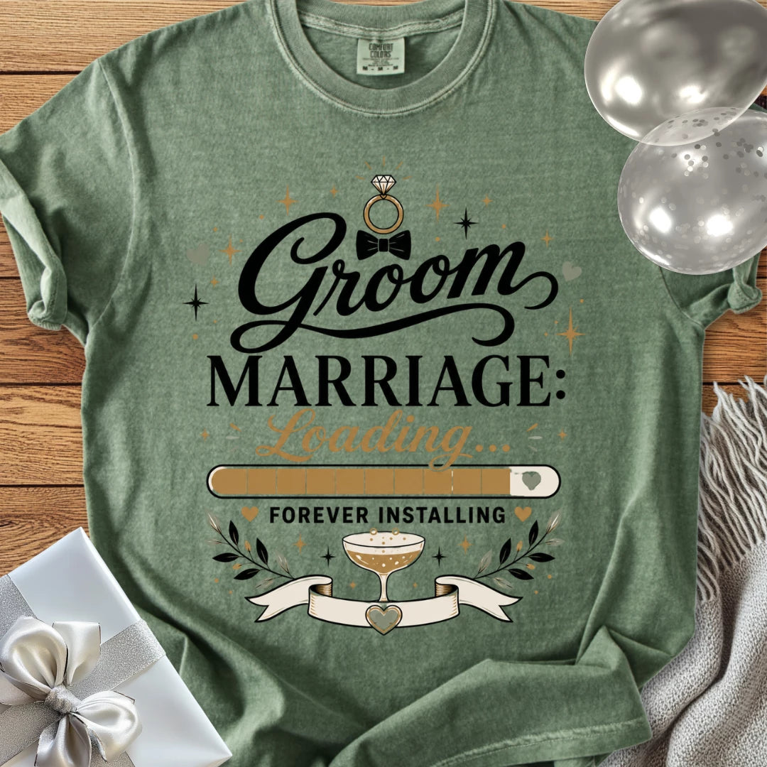 Groom 'Marriage Loading' - Premium Wedding T-Shirt