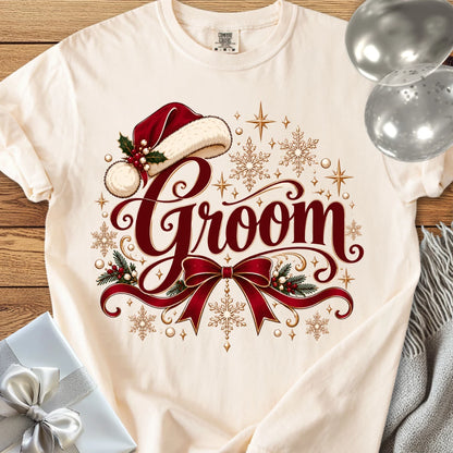 Groom - Premium Christmas Wedding T-Shirt