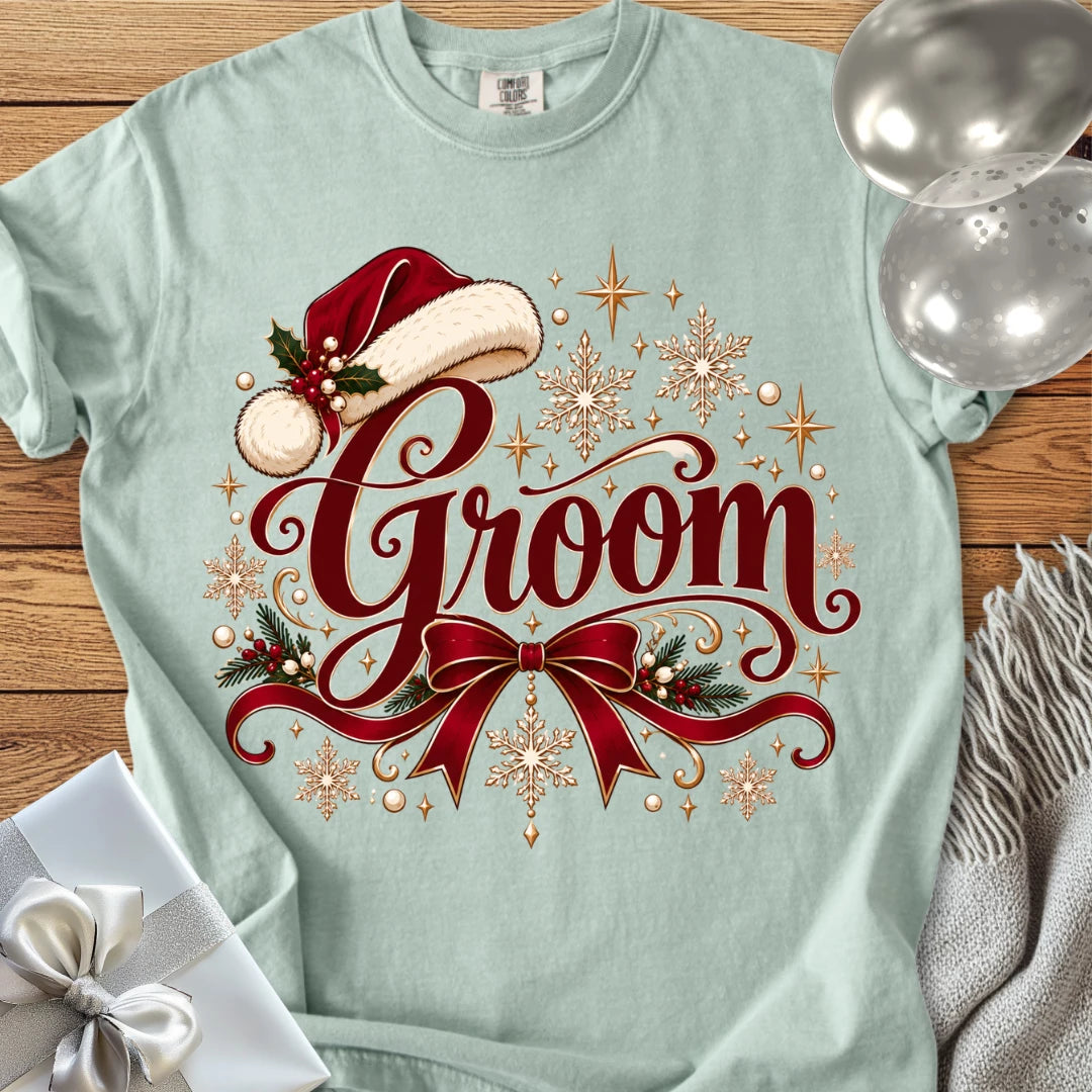 Groom - Premium Christmas Wedding T-Shirt