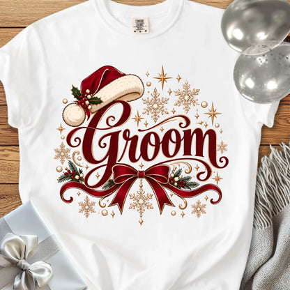 Groom - Premium Christmas Wedding T-Shirt