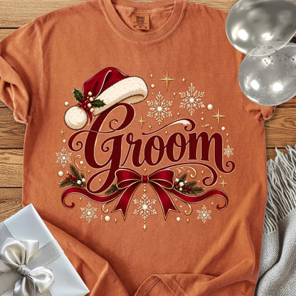 Groom - Premium Christmas Wedding T-Shirt