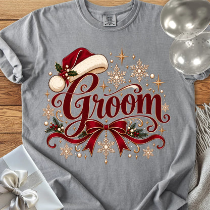 Groom - Premium Christmas Wedding T-Shirt