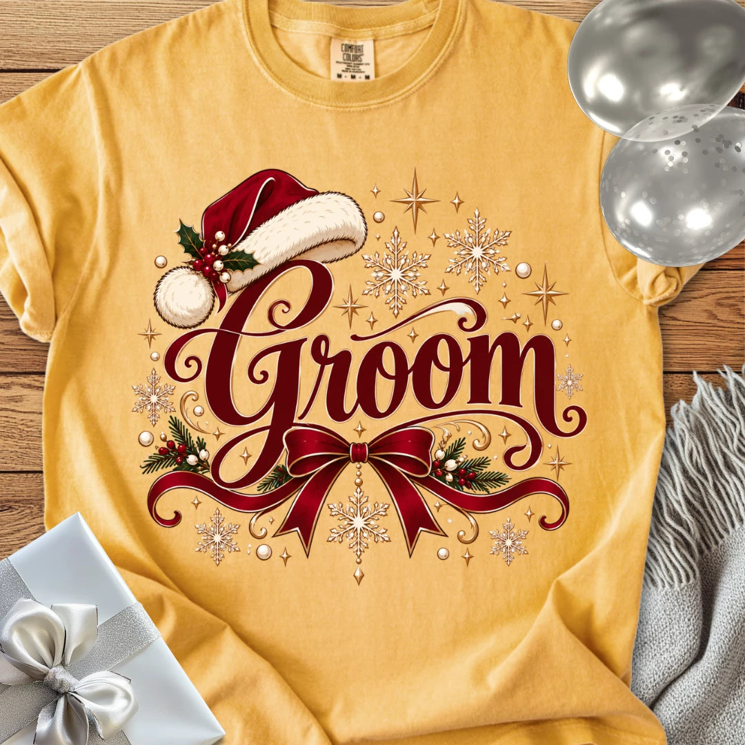 Groom - Premium Christmas Wedding T-Shirt