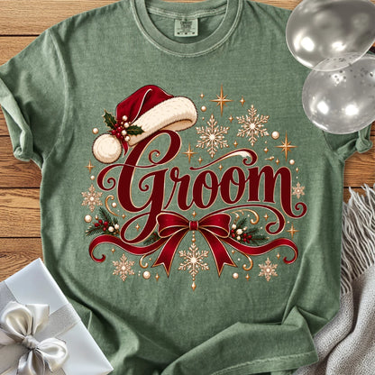 Groom - Premium Christmas Wedding T-Shirt