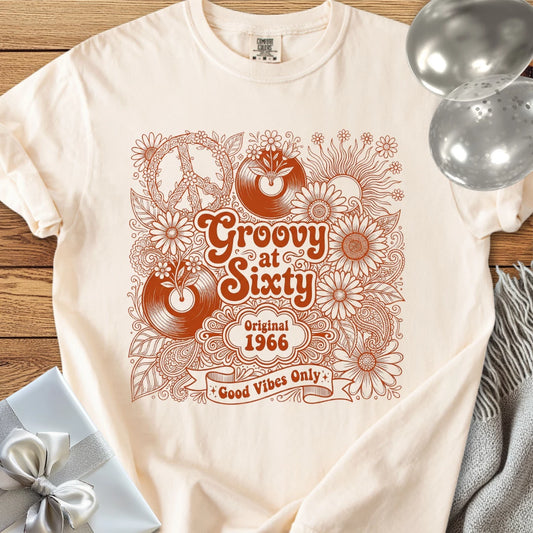 Groovy at Sixty, Original 1966 - Premium 60th Birthday T-Shirt