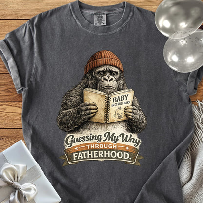 Guessing My Way Through Fatherhood - Premium Parenting T-Shirt
