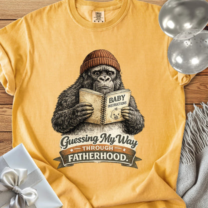 Guessing My Way Through Fatherhood - Premium Parenting T-Shirt