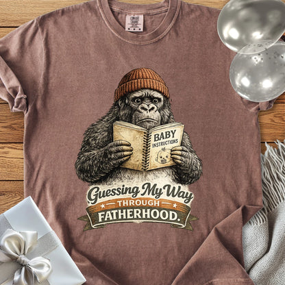 Guessing My Way Through Fatherhood - Premium Parenting T-Shirt