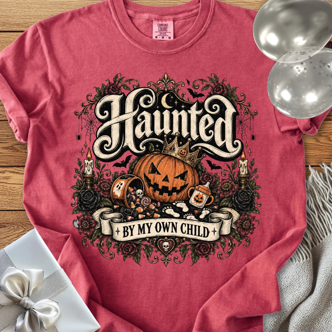 Haunted By My Own Child - Premium Halloween Parenting T-Shirt