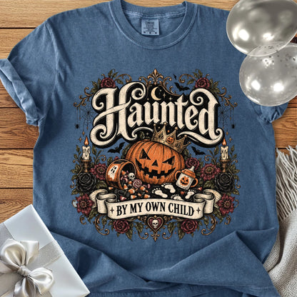 Haunted By My Own Child - Premium Halloween Parenting T-Shirt