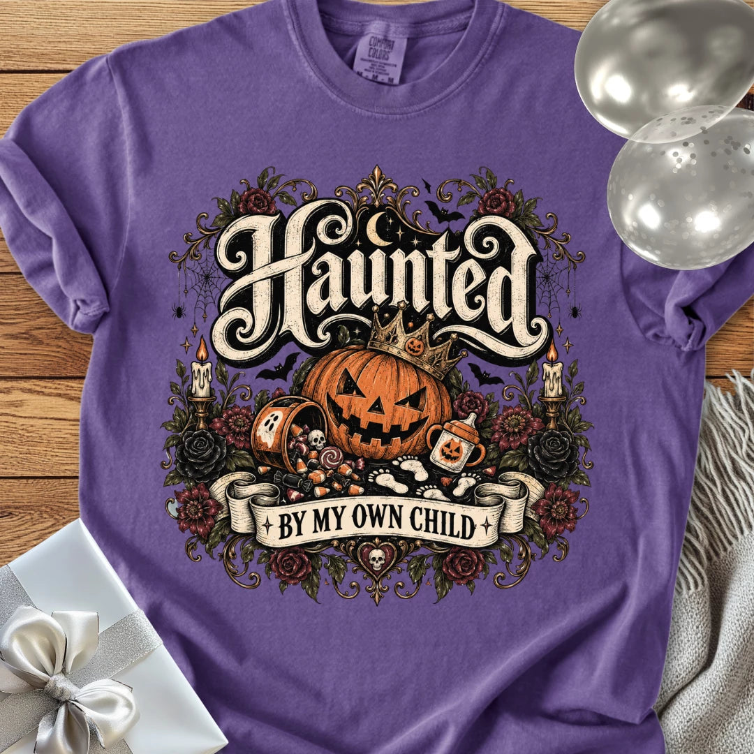 Haunted By My Own Child - Premium Halloween Parenting T-Shirt