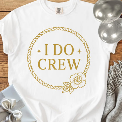 I Do Crew -  Premium Floral Wreath Bridal Party T-Shirt