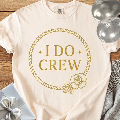 I Do Crew -  Premium Floral Wreath Bridal Party T-Shirt