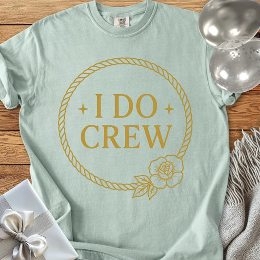 I Do Crew -  Premium Floral Wreath Bridal Party T-Shirt