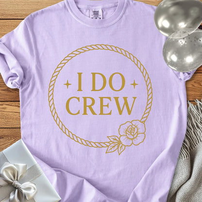 I Do Crew -  Premium Floral Wreath Bridal Party T-Shirt