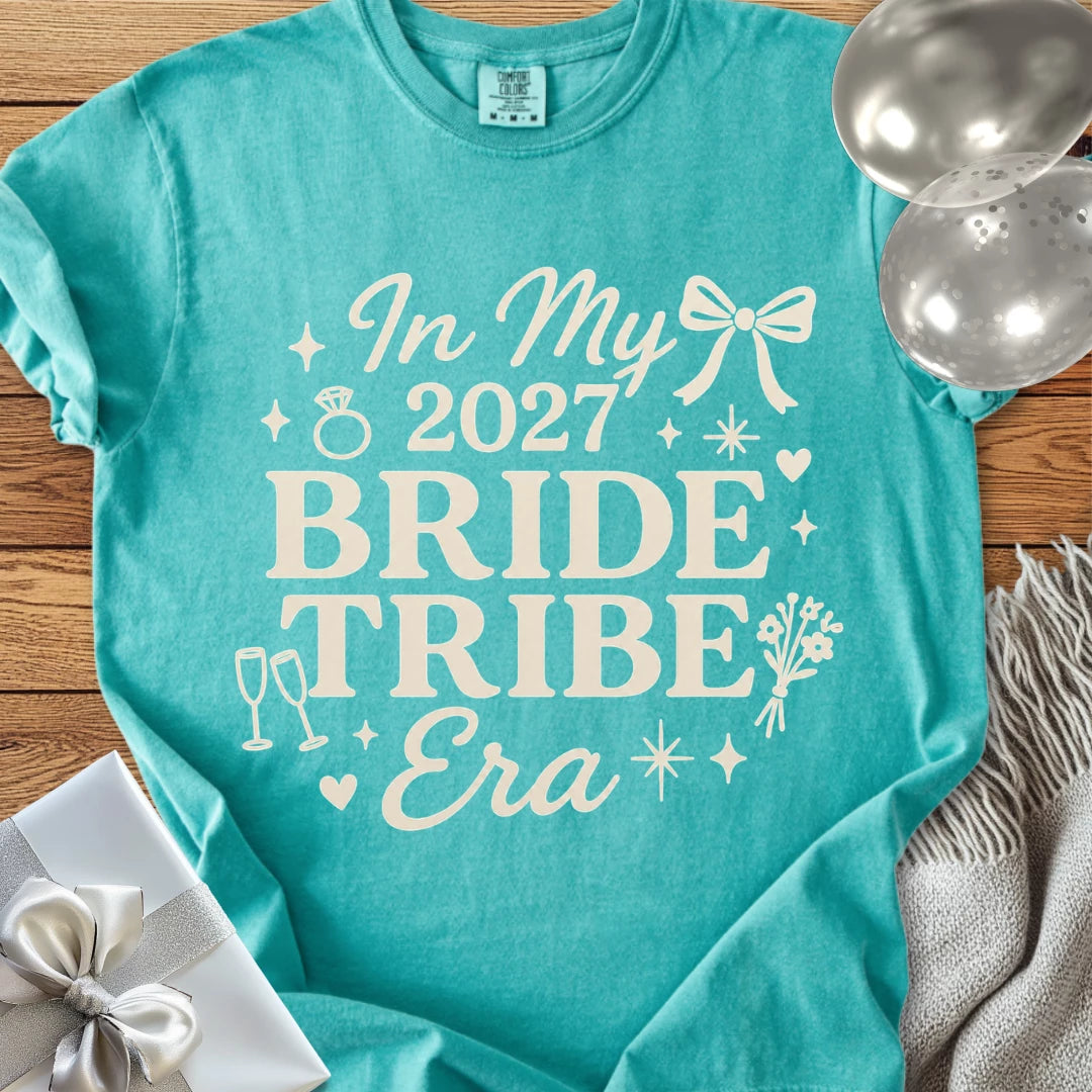 In My 2027 Bride Tribe Era - Premium Wedding T-Shirt