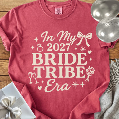 In My 2027 Bride Tribe Era - Premium Wedding T-Shirt