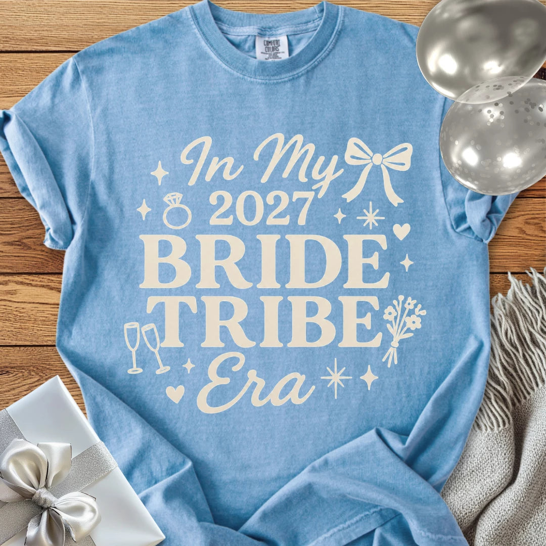 In My 2027 Bride Tribe Era - Premium Wedding T-Shirt