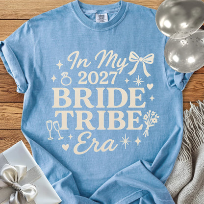In My 2027 Bride Tribe Era - Premium Wedding T-Shirt