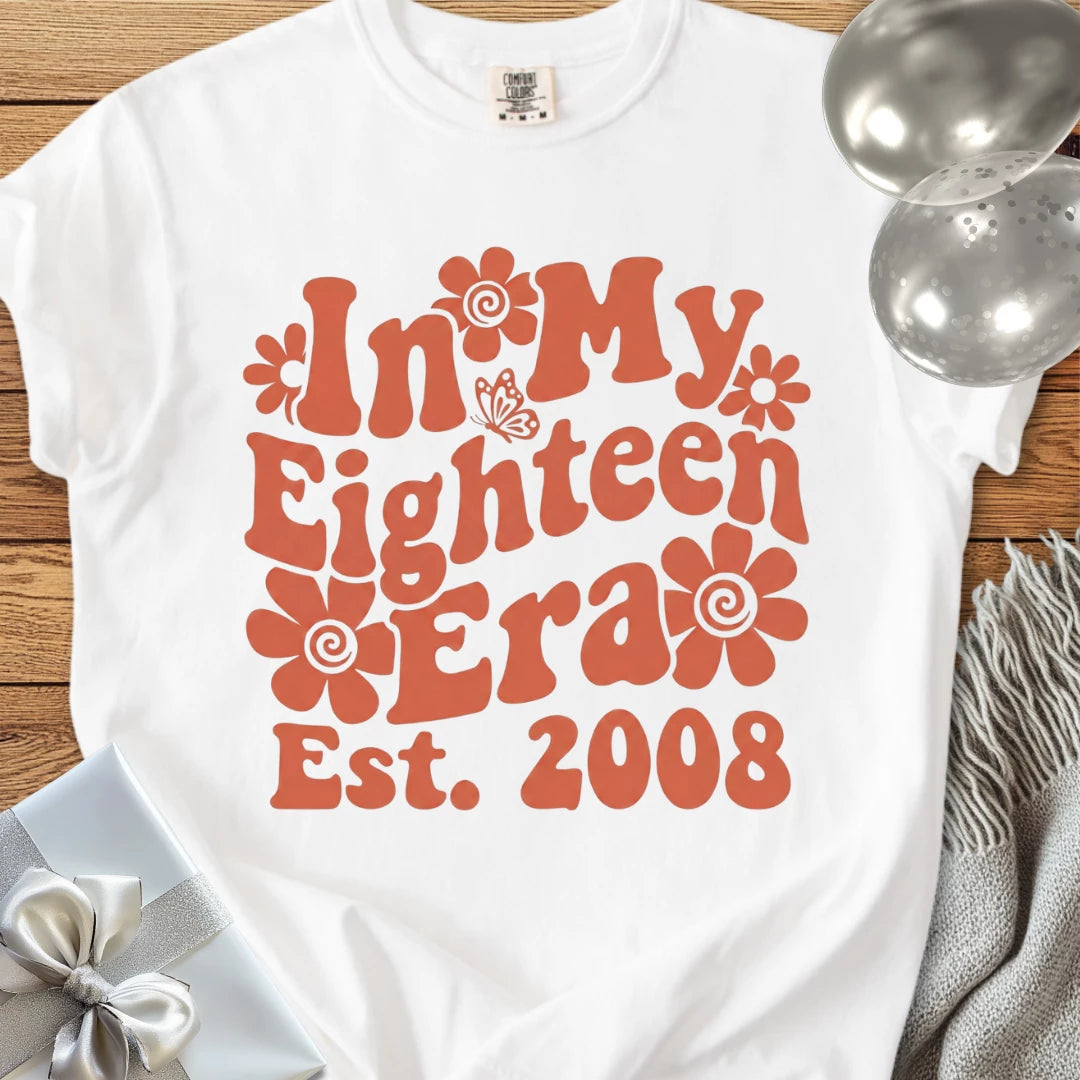 In My Eighteen Era, Est. 2008 - Premium 18th Birthday T-Shirt