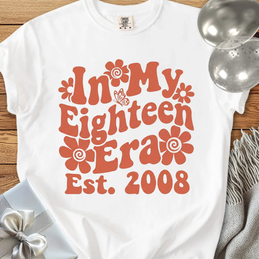 In My Eighteen Era, Est. 2008 - Premium 18th Birthday T-Shirt