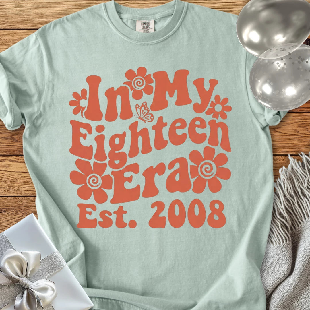 In My Eighteen Era, Est. 2008 - Premium 18th Birthday T-Shirt