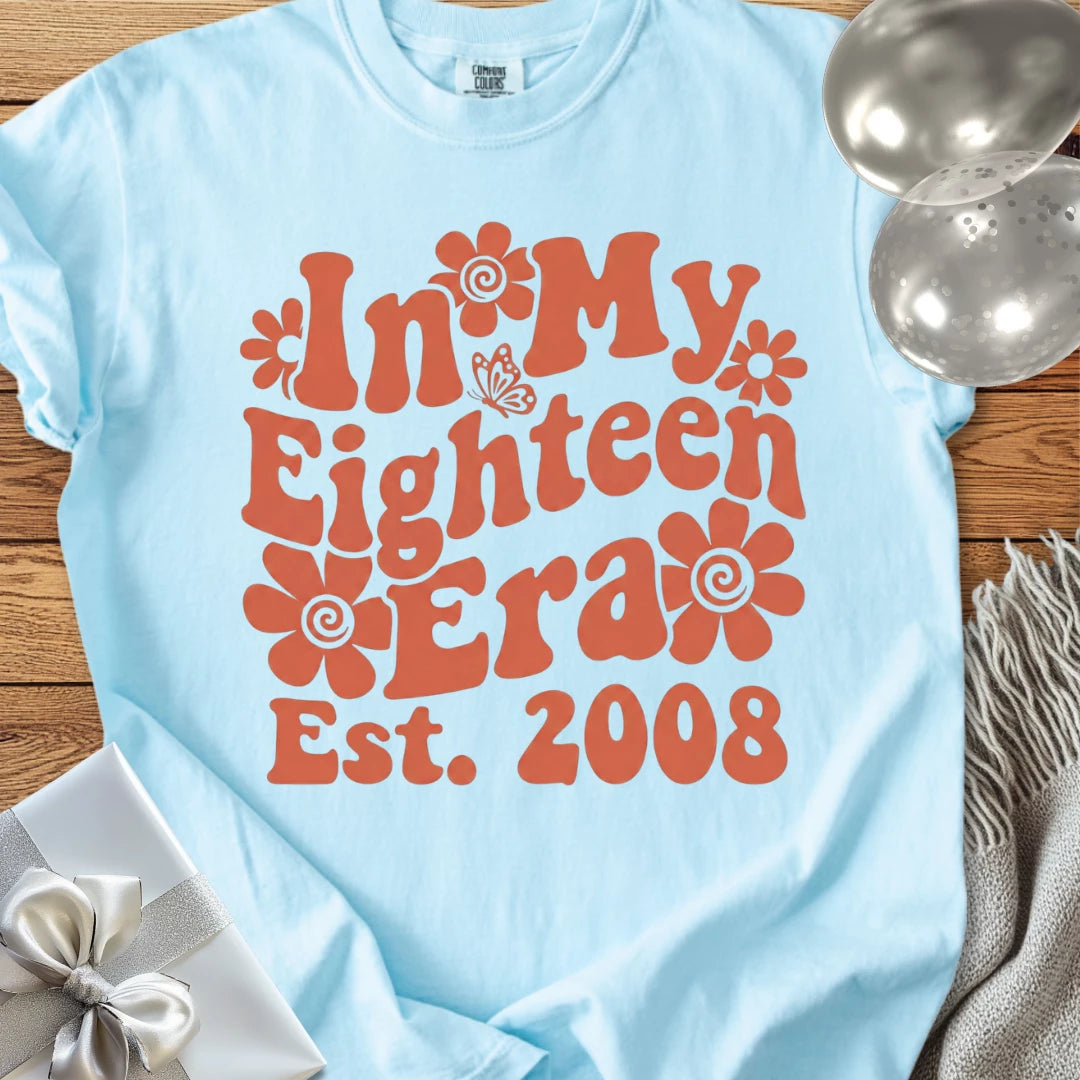 In My Eighteen Era, Est. 2008 - Premium 18th Birthday T-Shirt