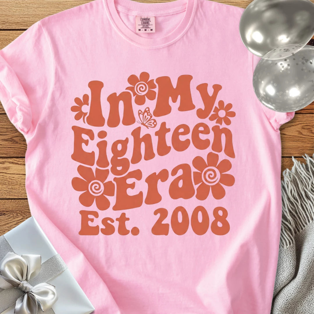 In My Eighteen Era, Est. 2008 - Premium 18th Birthday T-Shirt