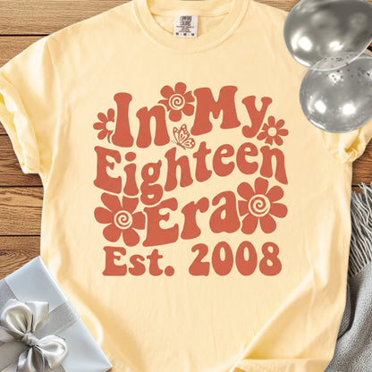 In My Eighteen Era, Est. 2008 - Premium 18th Birthday T-Shirt