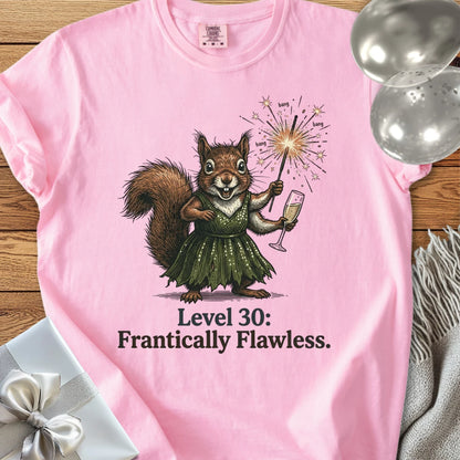 Level 30: Frantically Flawless - Premium 30th Birthday T-Shirt