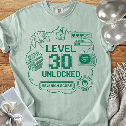 Level 30 Unlocked - Premium 30th Birthday T-Shirt
