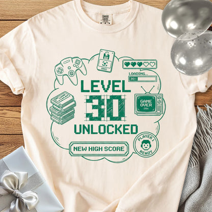 Level 30 Unlocked - Premium 30th Birthday T-Shirt