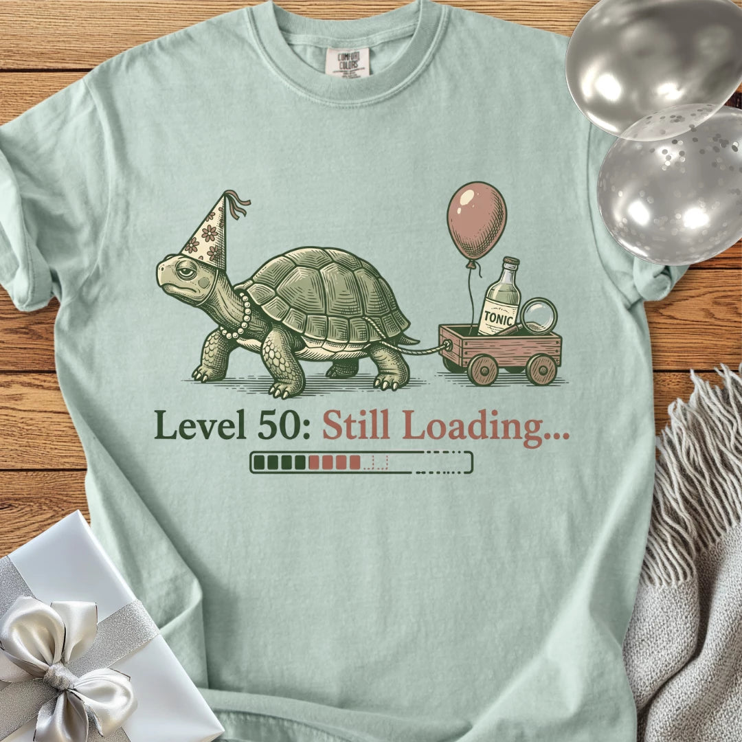 Level 50: Still Loading... - Premium 50th Birthday T-Shirt
