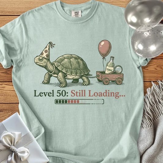 Level 50: Still Loading... - Premium 50th Birthday T-Shirt