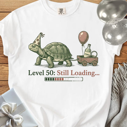 Level 50: Still Loading... - Premium 50th Birthday T-Shirt