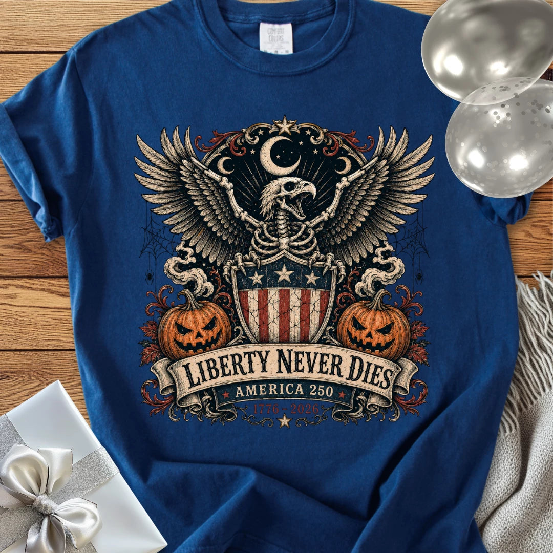 Liberty Never Dies - Premium America 250 Halloween T-Shirt