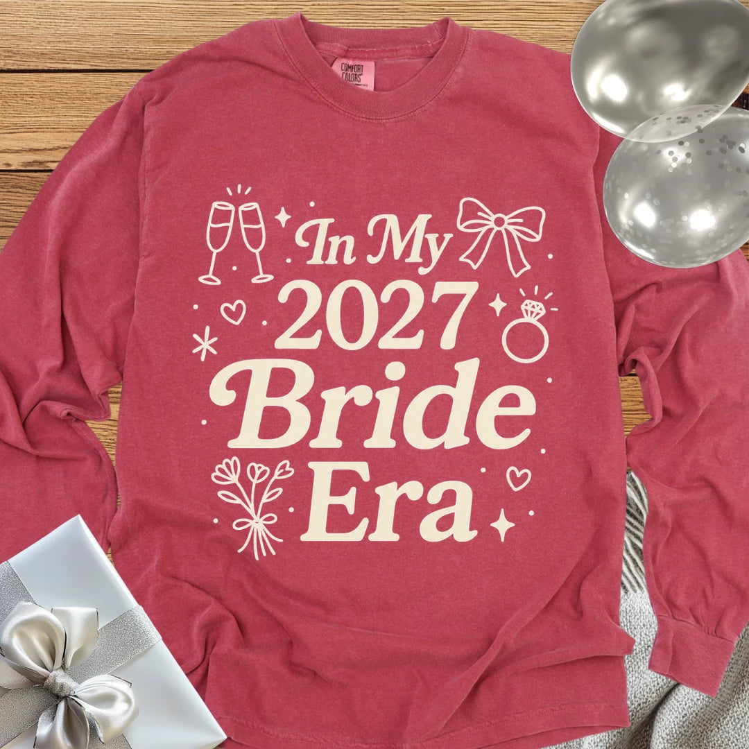 In My 2027 Bride Era - Premium Long Sleeve Wedding T-Shirt
