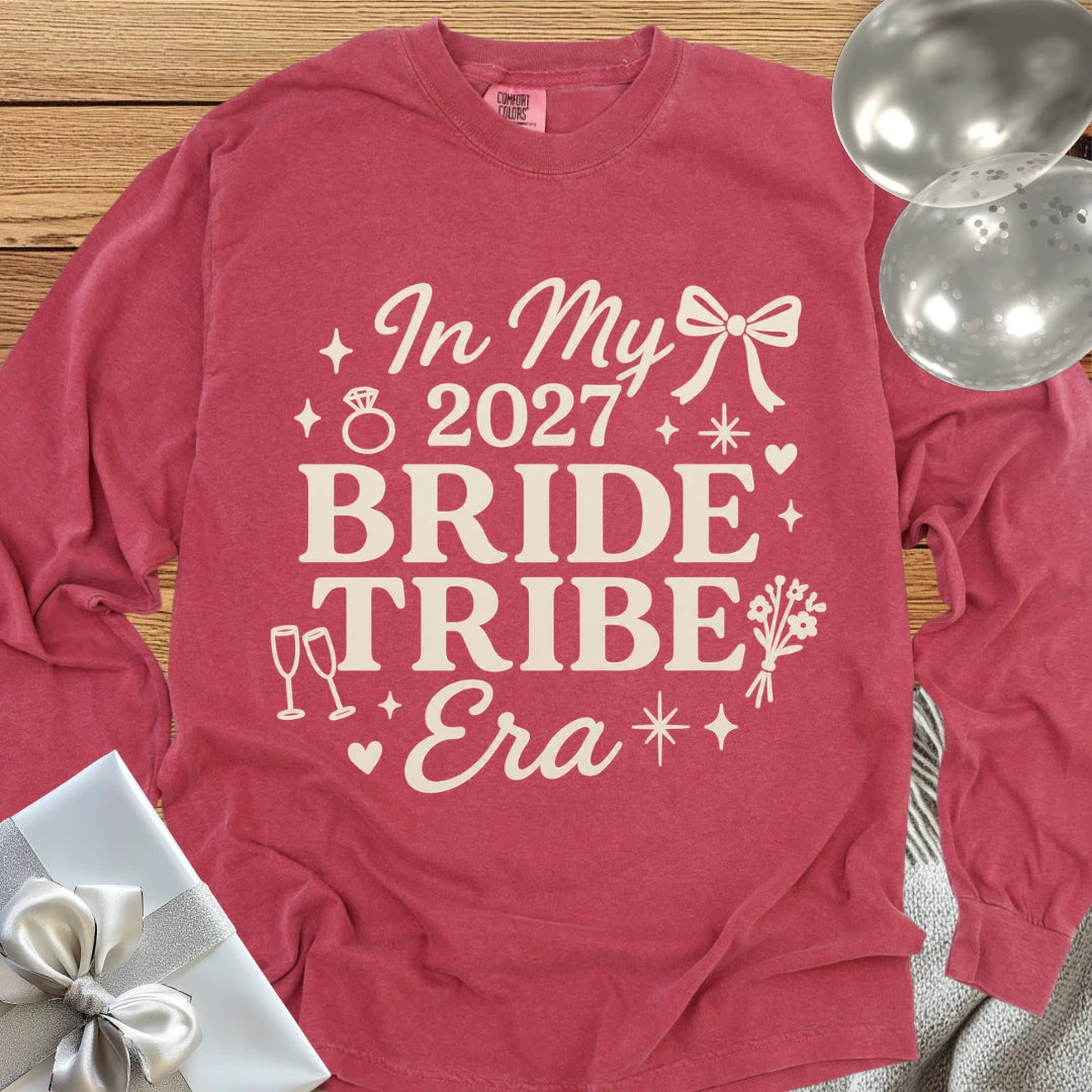 In My Bride Tribe Era - Premium Long Sleeve Wedding T-Shirt