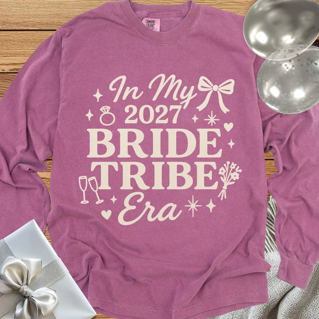 In My Bride Tribe Era - Premium Long Sleeve Wedding T-Shirt