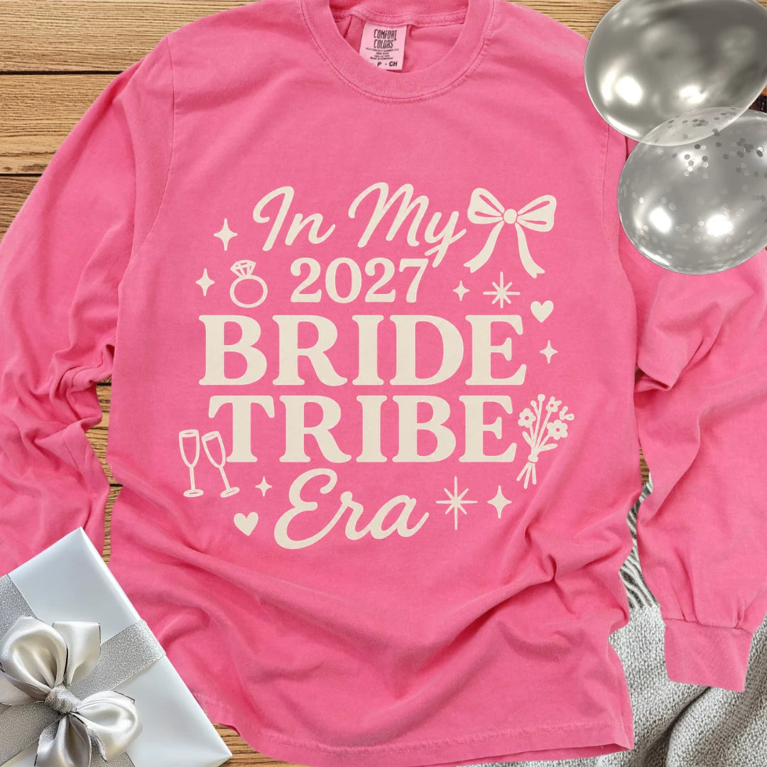 In My Bride Tribe Era - Premium Long Sleeve Wedding T-Shirt