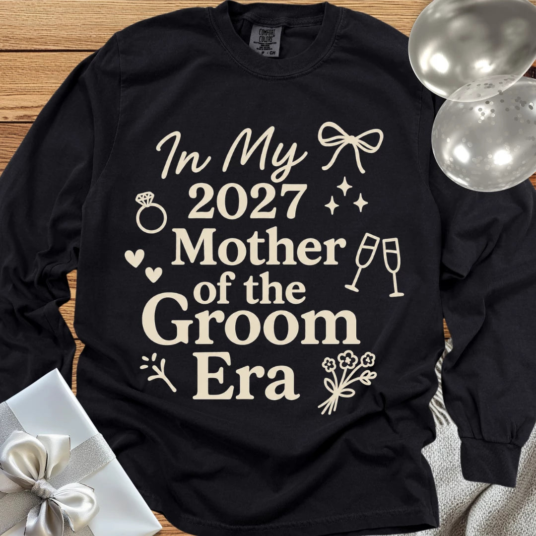 In My 2027 Mother of the Groom Era - Premium Long Sleeve Wedding T-Shirt