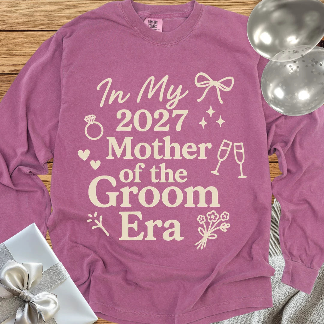 In My 2027 Mother of the Groom Era - Premium Long Sleeve Wedding T-Shirt
