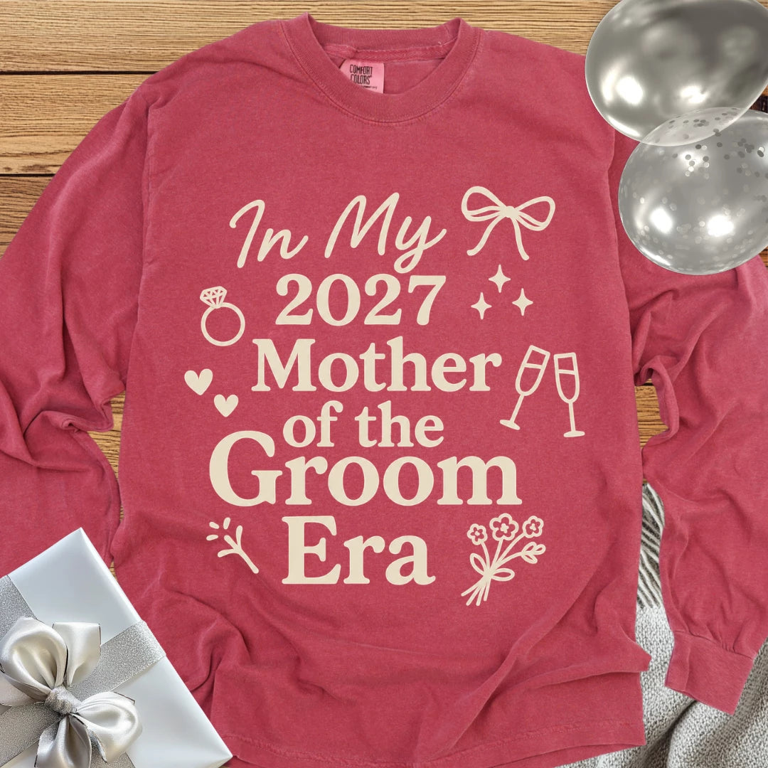 In My 2027 Mother of the Groom Era - Premium Long Sleeve Wedding T-Shirt