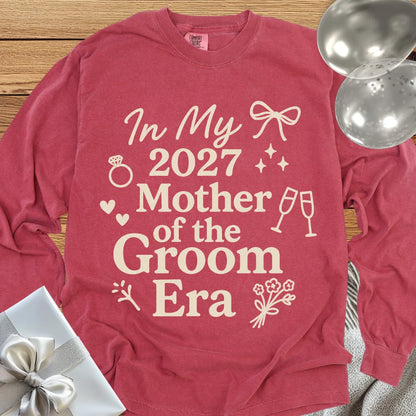 In My 2027 Mother of the Groom Era - Premium Long Sleeve Wedding T-Shirt