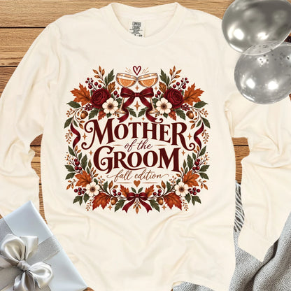 Mother of the Groom, Fall Edition- Premium Wedding Long Sleeve T-Shirt