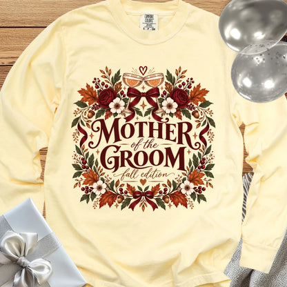 Mother of the Groom, Fall Edition- Premium Wedding Long Sleeve T-Shirt