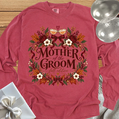 Mother of the Groom, Fall Edition- Premium Wedding Long Sleeve T-Shirt