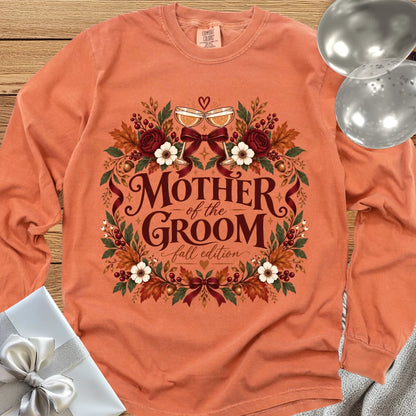Mother of the Groom, Fall Edition- Premium Wedding Long Sleeve T-Shirt