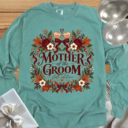 Mother of the Groom, Fall Edition- Premium Wedding Long Sleeve T-Shirt
