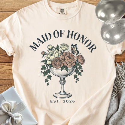 Maid of Honor, Est. 2026 - Premium Wedding T-Shirt